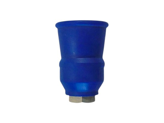 sproeierhouder staal/rubber blauw 1/4IG