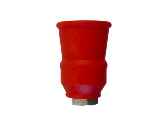 sproeierhouder RVS/rubber rood 1/4IG